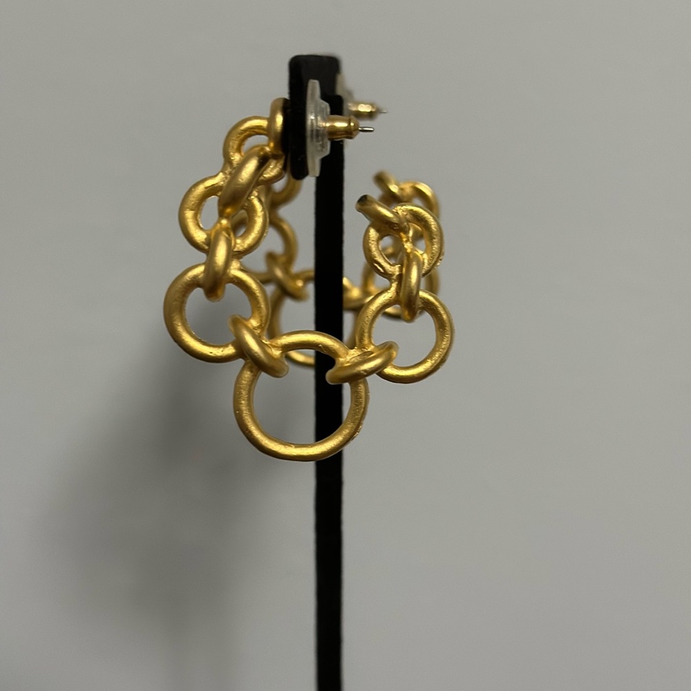 Unique gold plated hoop earrings